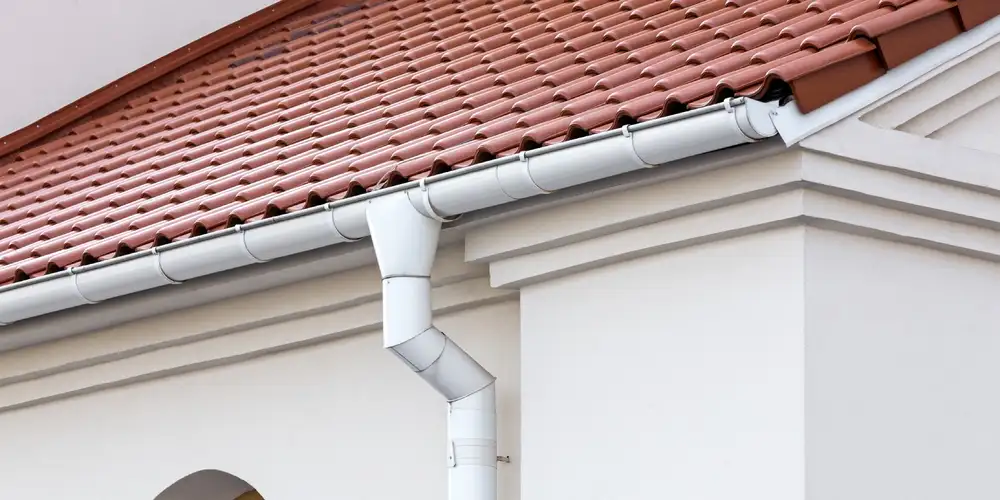 Half-round gutter on a character home