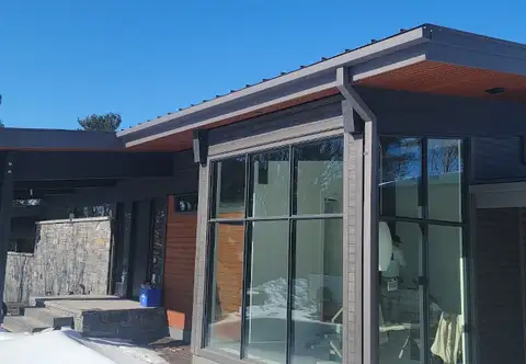 Leaf guard system installed over an eavestrough